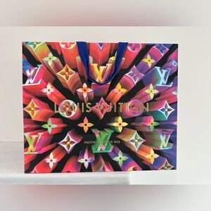 Louis Vuitton Monogram Multicolor Paper Shopping Bag | 19x9x16 inches